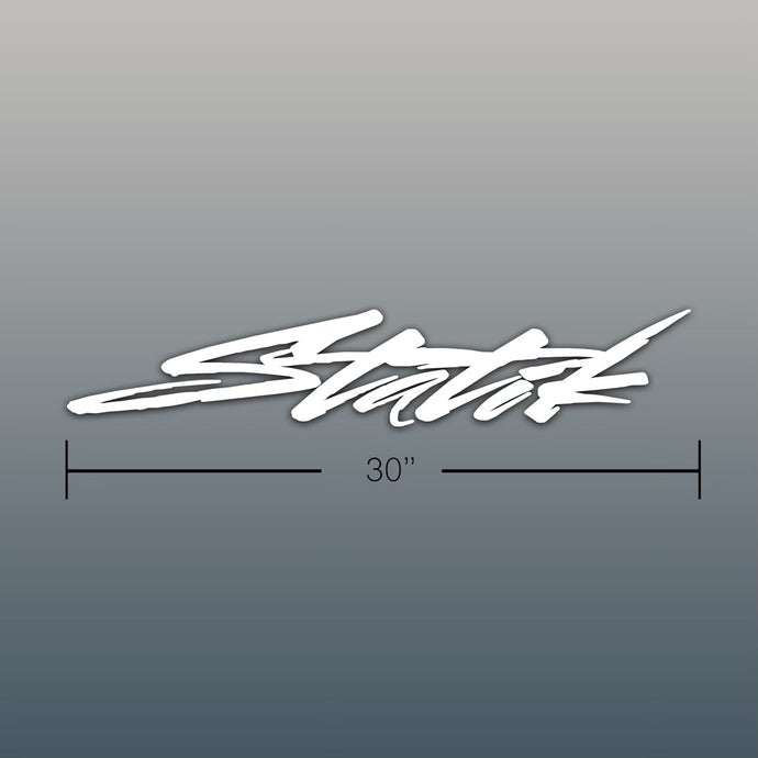 WHITE STATIK WINDSHIELD DECAL