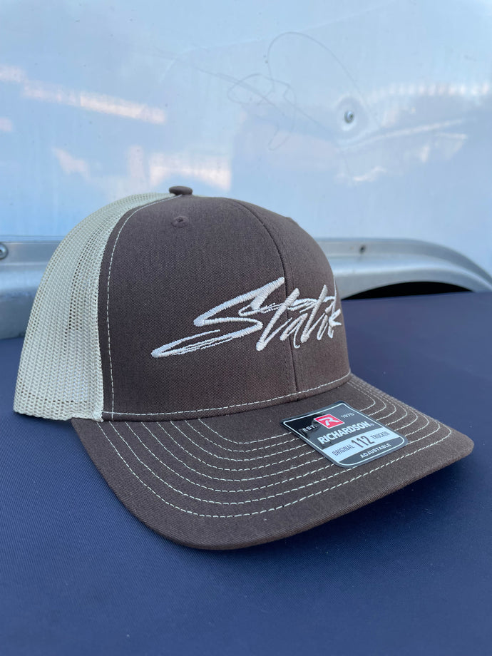 BROWN/CREAM STATIK HAT