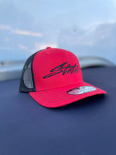 Load image into Gallery viewer, RED ON BLACK STATIK HAT
