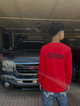 Load image into Gallery viewer, RED ON BLACK STATIK LONG-SLEEVE

