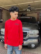 Load image into Gallery viewer, RED ON BLACK STATIK LONG-SLEEVE
