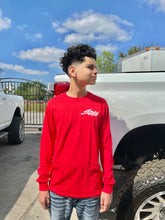 Load image into Gallery viewer, RED ON WHITE STATIK LONG-SLEEVE
