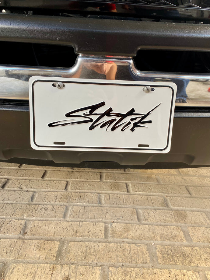 WHITE STATIK PLATE